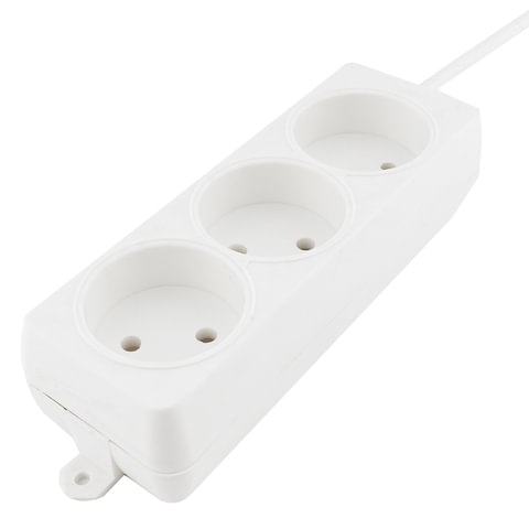 Удлинитель ГАРНИЗОН, 3 розетки, 5 метров, 2х0,75мм, 2200Вт, б/заземления