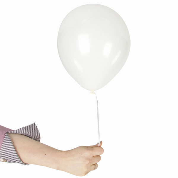 Шары воздушные ЗОЛОТАЯ СКАЗКА, 10" (25 см), белые, пакет, 105000
