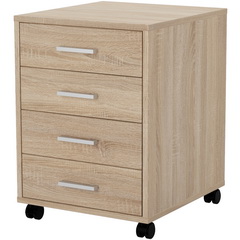 Тумба подкатная  (4 ящика) "Директор" 426x475x675мм цвет Дуб сонома, М327.4