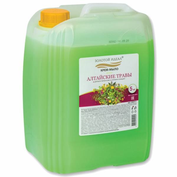 Мыло-крем жидкое 5л ЗОЛОТОЙ ИДЕАЛ, "Алтайские травы", канистра