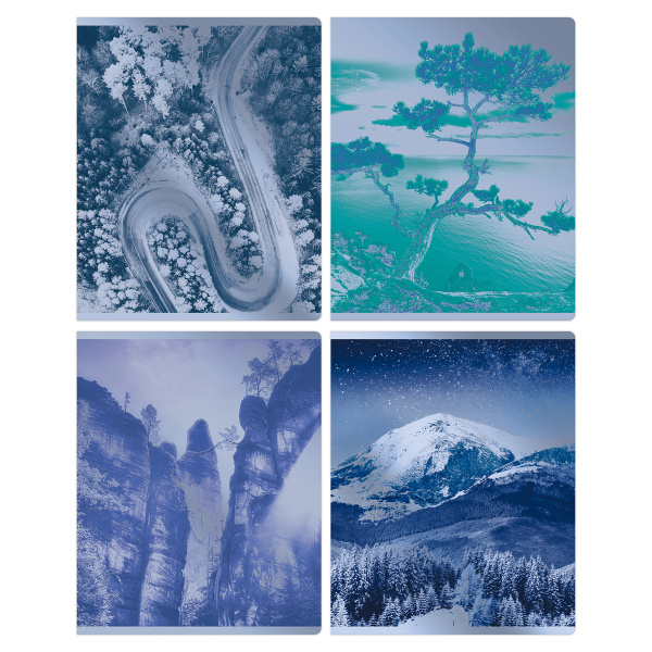 Тетрадь 48л. клетка BG "В неизведанное", металлизированный пантон