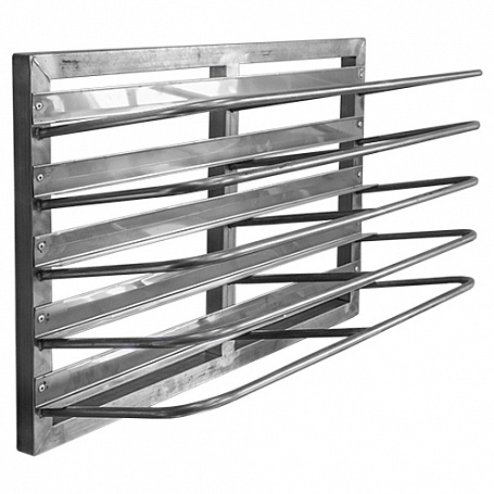 Полка для кухонных досок ПКНД-5 нерж. (600х400х220 мм.)