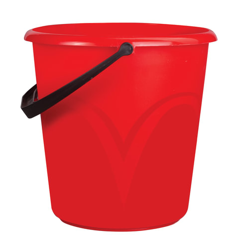 Ведро  8л, пластиковое, с глянцевым узором, цвет красный, ЦВП-8
