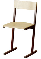 Стул ученический 6гр.(460мм) фанера, м/к синий (М200У)