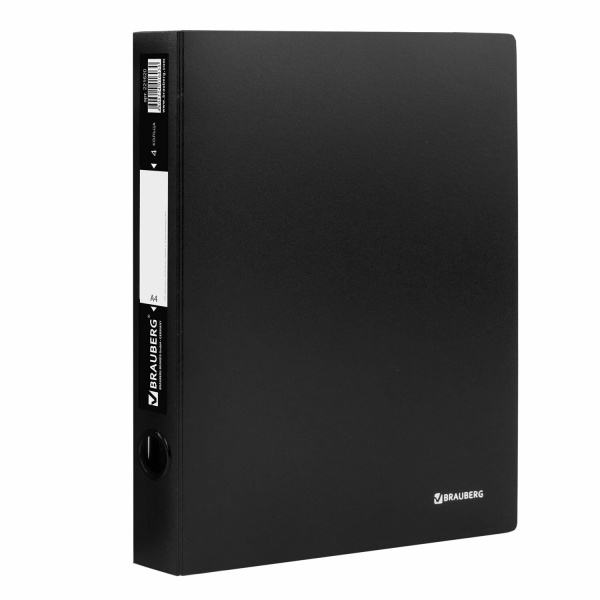 Папка 4 кольца BRAUBERG "Стандарт", 40мм, черная, до 250 листов, 0,9мм  16030 Папка 4 кольца BRAUBERG "Стандарт", 40мм, черная, до 250 листов, 0,9мм  16030