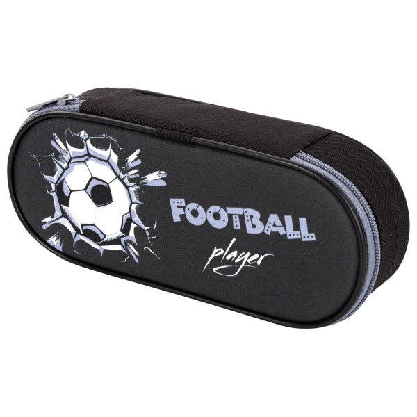 Пенал-футляр BRAUBERG, 1 отделение, ткань, 21x8,5x5 см, Football, 270380