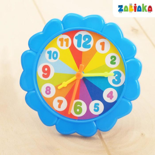 Обучающие часики «Изучаем время» с набором карточек: «Мой день», «Цвета, формы и счёт»