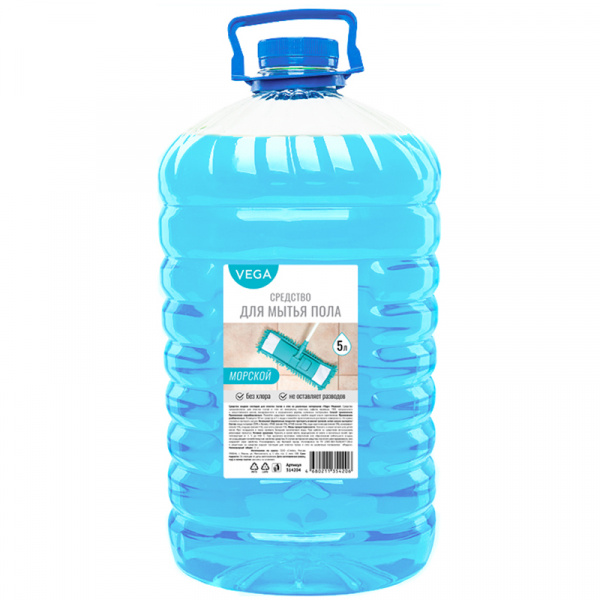 Средство для мытья пола Vega "Морской", ПЭТ, 5л
