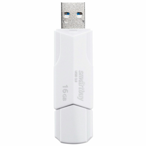 Флеш-диск 16GB SMARTBUY Clue USB 2.0, белый, SB16GBCLU-W Флеш-диск 16GB SMARTBUY Clue USB 2.0, белый, SB16GBCLU-W