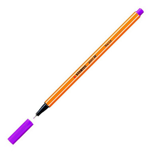Ручка капиллярная STABILO "Point", толщ. письма 0,4мм, 88/55,фиолетовая