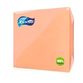 Салфетки "Мягкоff" 24х24см 100л 1-но слойные пастель абрикосовые ФР-00002350