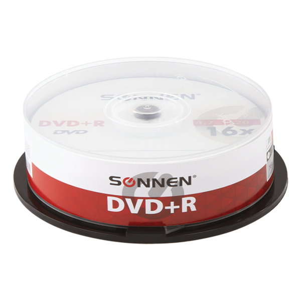 Диски DVD+R SONNEN, 4,7 Gb, 16x, Cake Box (упаковка на шпиле), Диски DVD+R SONNEN, 4,7 Gb, 16x, Cake Box (упаковка на шпиле),