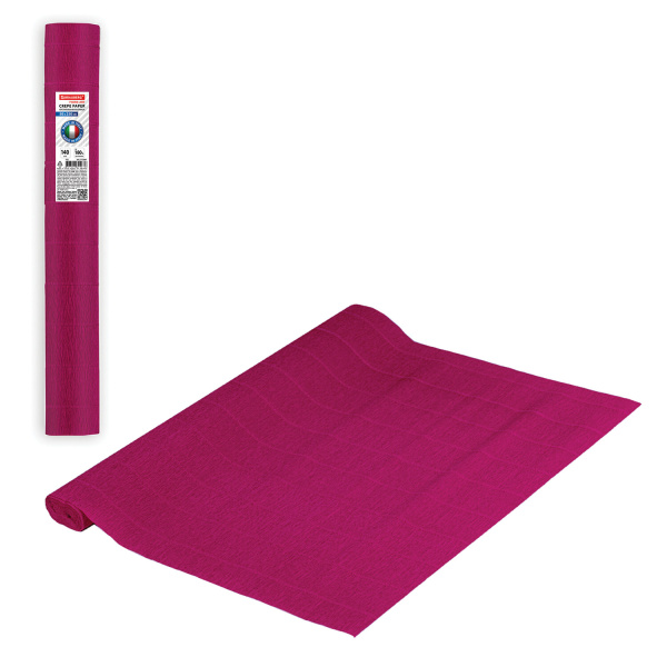 Бумага гофрированная/креповая (ИТАЛИЯ) 140 г/м2, 50х250см, алая (982), BRAUBERG FIORE, 112561