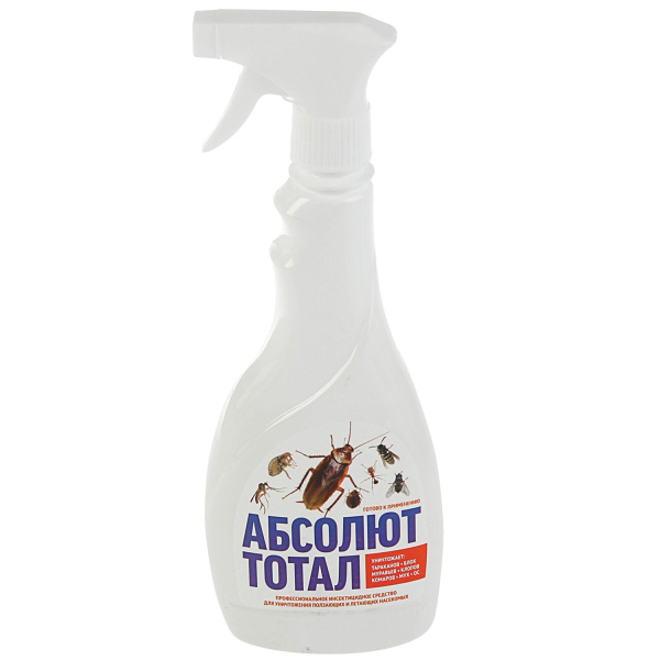 Средство инсектицидное для уничтожения летающих/ползающих насекомых 400 мл, АБСОЛЮТ ТОТАЛ, триггер, 