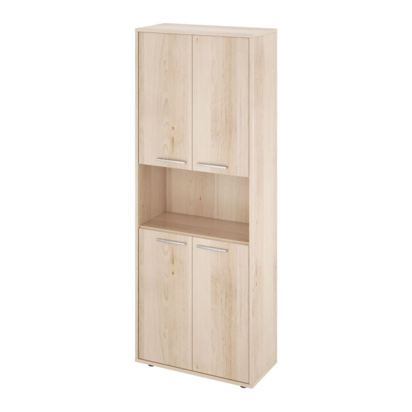 Шкаф 1 откр. полка 700х338х1845 (КЦ14+КЦ17*4) ((Бук артизан перламутровый39)) Канцлер