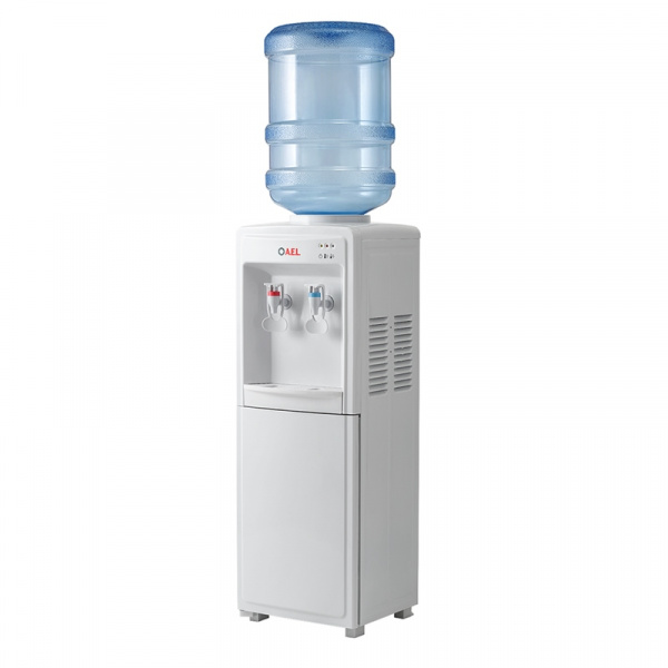 Кулер для воды напольный AEL LD-AEL-718C, нагрев/охлаждение электрон., со шкафом, белый