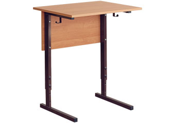 Стол ученич.1-местн.,регул. 4-6 гр. клен, м/к коричневый (М111РВ)