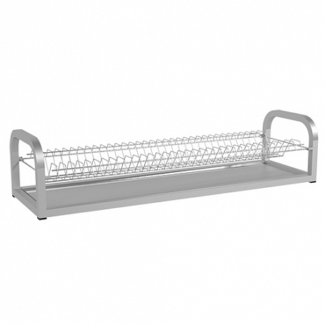 Стеллаж для тарелок СТАНДАРТ СКТН-1КС (сетки хром., каркас нерж.), 895х270х200 мм.