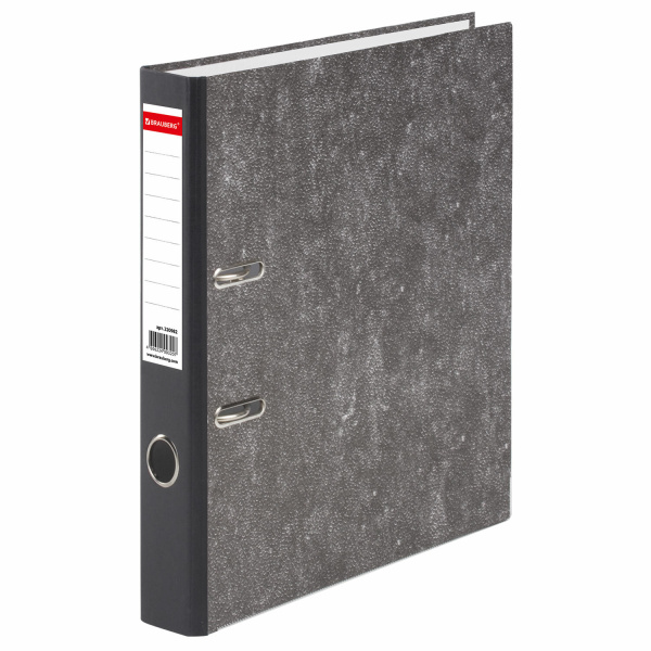 Папка-регистратор BRAUBERG, фактура стандарт, с мраморным покрытием, 50 мм, черный корешок Папка-регистратор BRAUBERG, фактура стандарт, с мраморным покрытием, 50 мм, черный корешок