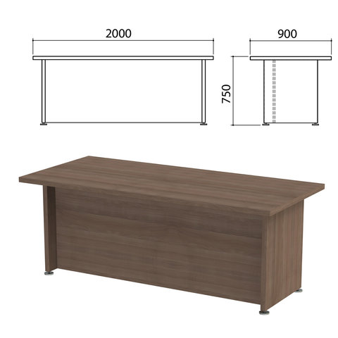Стол письменный "Приоритет", 2000х900х750 мм, лагос (КОМПЛЕКТ) 