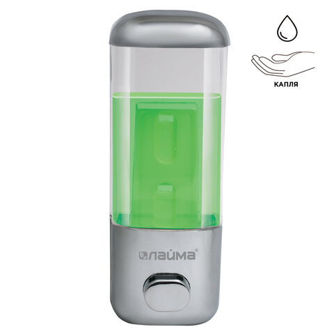 Диспенсер для жидкого мыла ЛАЙМА, наливной, 0,5л, ABS пластик,хром(мыло600189-190,601431-433),601793