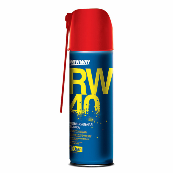 Смазка универсальная RW-40 (аналог WD-40) 450мл аэрозоль с распылителем, RUNWAY RW6045, шк. 3916