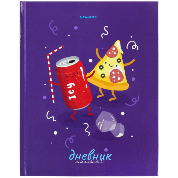 Дневник 1-11 класс 40л, твердый, BRAUBERG, глянцевая ламинация, Funny Food, 106620