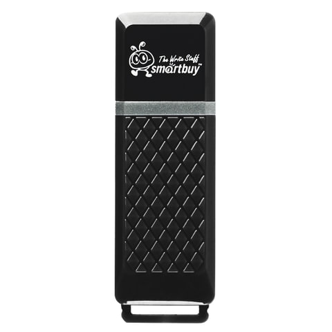 Флэш-диск 8 GB, SMARTBUY Quartz, USB 2.0, черный, SB8GBQZ-K