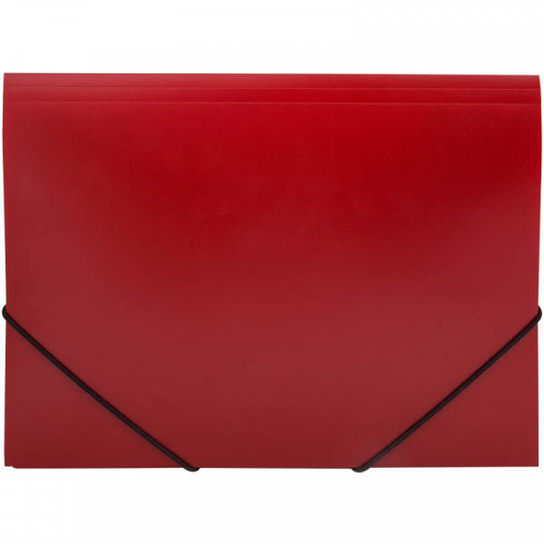 Папка на резинке OfficeSpace А4, 500мкм, красная