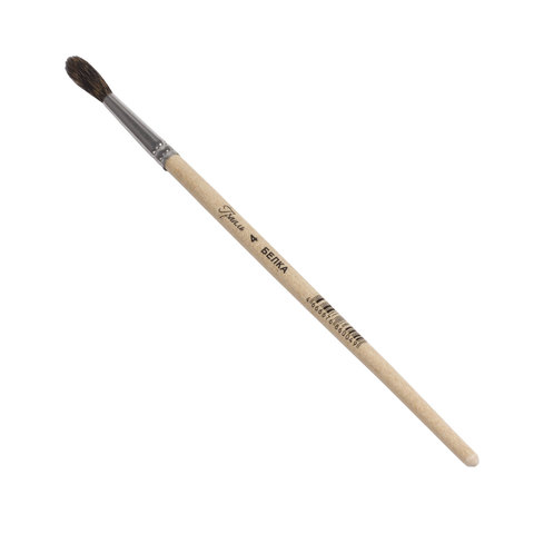 Кисть ГРААЛЬ, белка сосновая, живописная (1 штука), круглая, №4, КХБ№4 60049