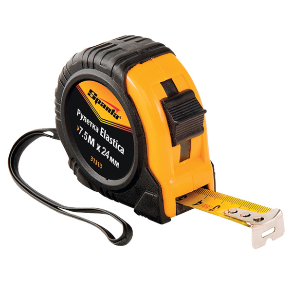 Рулетка измерительная 7,5 м х 24 мм, SPARTA "Elastica", обрезиненный корпус, 31313 Рулетка измерительная 7,5 м х 24 мм, SPARTA "Elastica", обрезиненный корпус, 31313