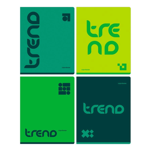 Тетрадь 48л. клетка BG "Monocolor. Green trend"