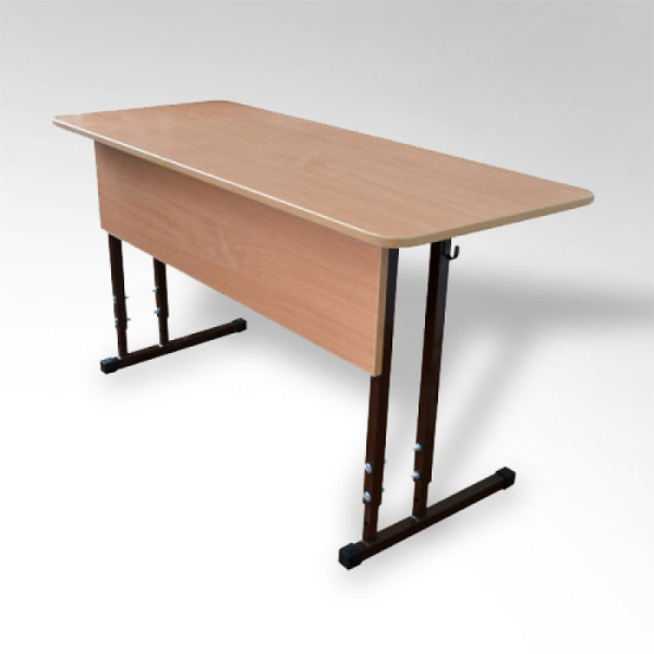 Стол ученический "Умник" 2-местный регулируемый гр.4-6 м/к корич, ЛДСП Бук