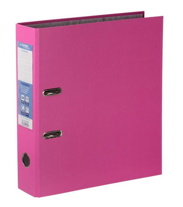 Папка-регистратор 75 мм Expert Complete Classic, PVC, арочный механ., розовый