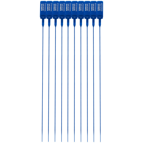 Пломба пластиковая сигнальная Альфа-МД 350мм, синяя