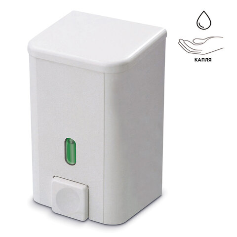 Диспенсер для жидкого мыла и КОЖНЫХ АНТИСЕПТИКОВ PRIMA NOVA, НАЛИВНОЙ, белый, 0,5 л, SD01