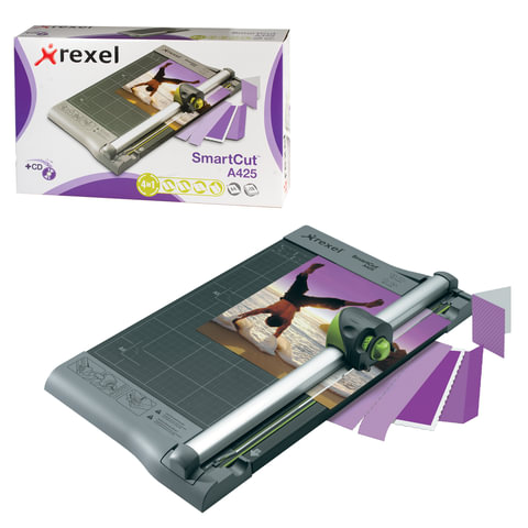 Резак REXEL роликовый A425pro 4in1-A4, 10л, метал.основ, 4 стиля резки, 2101965 (ACCO Brands, США) Резак REXEL роликовый A425pro 4in1-A4, 10л, метал.основ, 4 стиля резки, 2101965 (ACCO Brands, США)