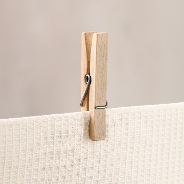 Прищепка бельевая, 7х1 см, массив бука 20шт/уп