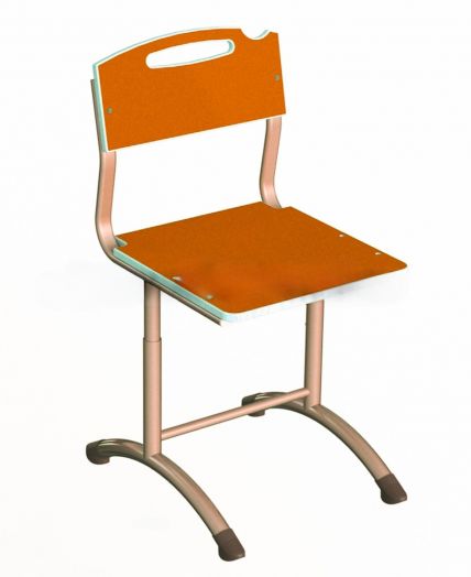 Стул ученический "Экстра-NOVA" р.г. 5-7, м/к серый, фанера оранжевая Стул ученический "Экстра-NOVA" р.г. 5-7, м/к серый, фанера оранжевая
