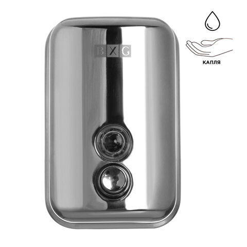 Диспенсер для жидкого мыла BREEZE antivandal, НАЛИВНОЙ, нерж.сталь, 0,5 л, BXG SD H1-500