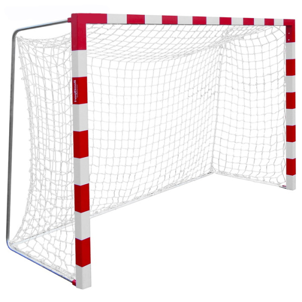 Сетка для гандбола/мини-футбола 2 х 3 х 1 м, нить 2,2 мм, ячейки 100 х 100 мм, цвет белый/синий, наб