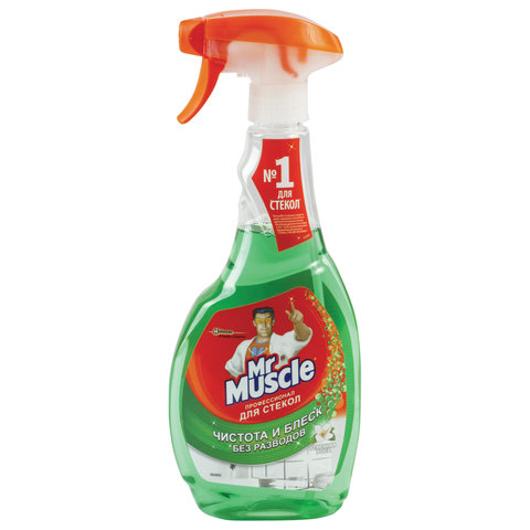 Средство для мытья стекол и зеркал МИСТЕР МУСКУЛ 500мл "Утренняя роса", распылитель