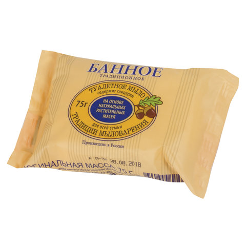 Мыло туалетное 75г Эфко "ТРАДИЦИОННОЕ,Банное", ш/к 10284