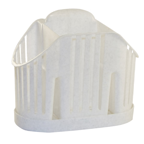 Сушилка для столовых приборов, 3 секции, вертикальная, 19х11х16 см, цвет мраморный/белый, IDEA, М 11