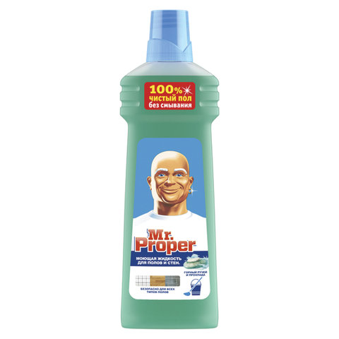 Средство для мытья пола и стен MR PROPER (Мистер Пропер) 750мл, "Горный ручей и прохлада"