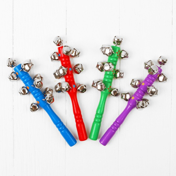 Погремушка с бубенцами "Весёлое настроение", цвета МИКС