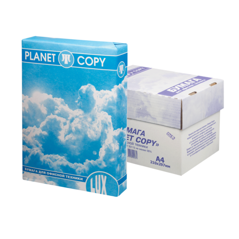 Бумага офисная А4, класс "С", PLANET COPY, 80 г/м, 500 л., РОССИЯ, Туринск, белизна 144% (CIE)