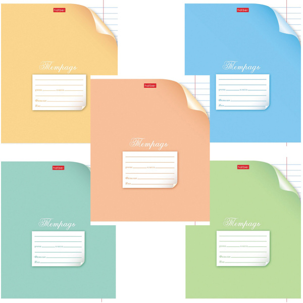 Тетрадь 12л. HATBER линия, обложка картон, С уголком, 12Т5В2