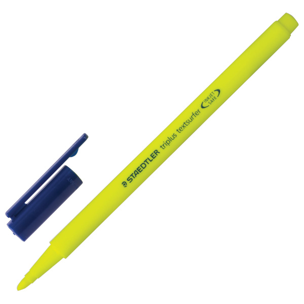 Текстовыделитель STAEDTLER (Германия) "Triplus Textsurfer", НЕОН ЖЕЛТЫЙ, трехгранный, линия 1-4 мм, 