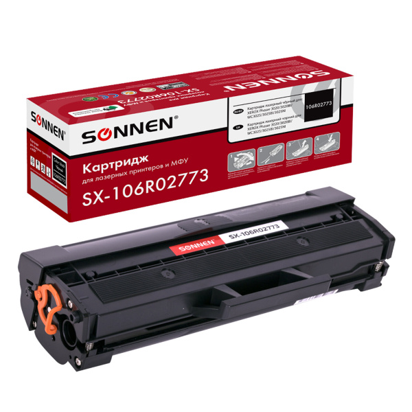 Картридж лазерный SONNEN (SX-106R02773) для XEROX Phaser 3020/3020BI/WC3025/3025BI/3025NI, ресурс 15 Картридж лазерный SONNEN (SX-106R02773) для XEROX Phaser 3020/3020BI/WC3025/3025BI/3025NI, ресурс 15